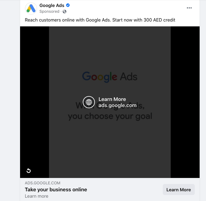 Google on facebook 